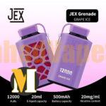 پاد یکبار مصرف انگور یخ جکس گرینید مدل KIMREE <br><span>JEX Grenade Grape Ice 12000 puffs</span>